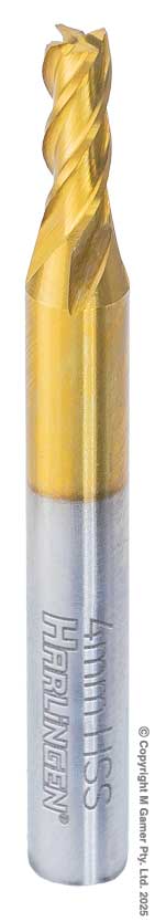 4mm Four Flute End Mill - HSS
